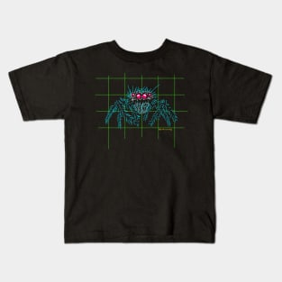 Cute colorful jumping spider with huge eyes Kids T-Shirt